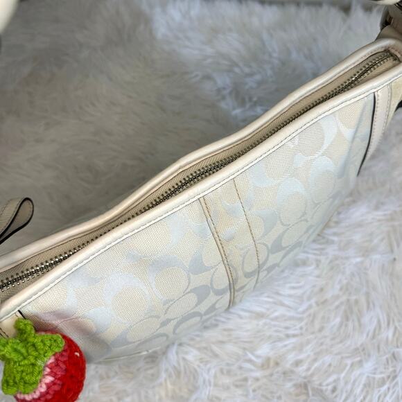 y2k Coach Vintage 2005 Signature 6267 Canvas Leather trim Hobo Bag Shoulder Bag - Picture 3 of 7